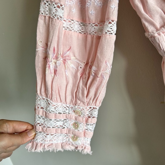 LoveShackFancy Deacon Dress | Dusty Pink | Size Large - Picture 12 of 16